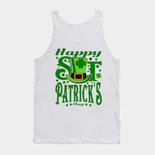 Happy St Patrick's Day Green Text Tank Top